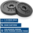 thumbnail image 2 of Yes4All 1.15 inch Cast Iron Weight Plates Set for Dumbbells, Standard Dumbbell Plates Set (2.5 + 5) lbs - Pair, 2 of 6