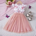thumbnail image 4 of Dresses For Girls Short Sleeve Floral Prints Princess Dance Party Clothes Toddler Girls ,Size 3 Years-4 Years, 4 of 7
