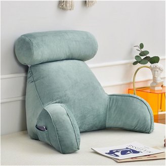 Johnear Velvet Bolster Pillow – 54x20x3 Inches, Large Headboard & Backrest Support For Bed, Sofa, Reading, Lumbar Relief 2 thumbnail image