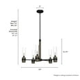 thumbnail image 6 of Hunter - River Mill 5-light Rustic Iron, Large Chandelier, Dimmable, Rustic Style, Candle Shaped, for Bedrooms, Dining, Living Rooms - 19474, 6 of 7