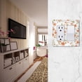thumbnail image 5 of Yayeee Rocker Switch Wall Plate 1-Gang 4.6"x2.9" Home Decorative Outlet Cover, Orange Floral Blooms, 5 of 6