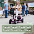 thumbnail image 3 of Arshin Mobility Scooter for Seniors & Adults,24V 250W Lightweight Foldable,300 lbs Capacity,Adjustable Speed(Purple), 3 of 8