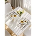 thumbnail image 5 of Sunflowers Placemats Set of 6, Modern Bee You Are My Sunshine Wooden Grain Placemats for Dining Table, Place Mats for Kitchen Tabletop, Waterproof Wipeable Dining Table Mats Set, 5 of 9