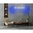 thumbnail image 4 of Glowneon No Excuses Dumbell Neon Sign, Gym Fitness Decor, 4 of 4