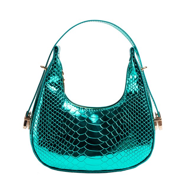 Bolsos de moda para mujer Bolso hobo en forma de U con patrón de cocodrilo para informal (verde) Ehuebsd Para Estrenar