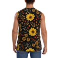 thumbnail image 4 of JUNZAN Fall Sunflowers Leaves Men's Sleeveless T Shirts,Sleeveless Muscle Shirts,Sizes S-3XL, 4 of 8