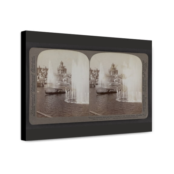 Canvas Print: View 1, Where The Fountains Dance And Play At The Head Of The Grand