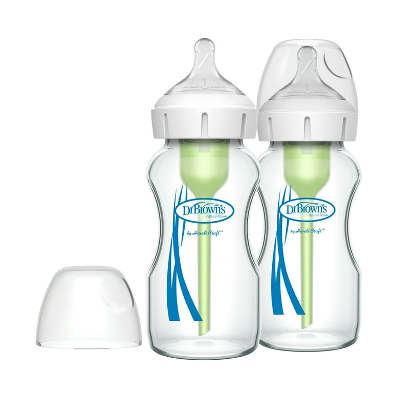 Dr. Brown's Natural Flow® Options+™ Wide-Neck Glass Bottle