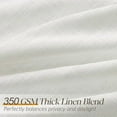 thumbnail image 2 of 80 Inch Extra Wide Pinch Pleated Curtains 96 Inch Length for Living Room Large Window Drapes Light Filtering Privacy for Bedroom Back Tab with Hooks Clip Rings Beige White 80W x 100L, 2 of 9