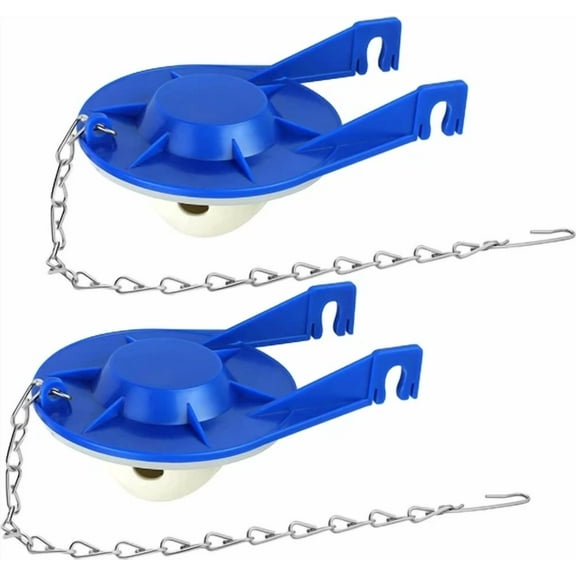 2Pcs Toilet Flapper For 2-In Flush Valves Universal Flapper With Stainless Chain