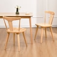 thumbnail image 6 of Duhome Dining Chairs Set of 2 Wood Dining Room Chair Windsor Chair for Kitchen, Farmhouse Chairs Slat Back, Natural, 6 of 18