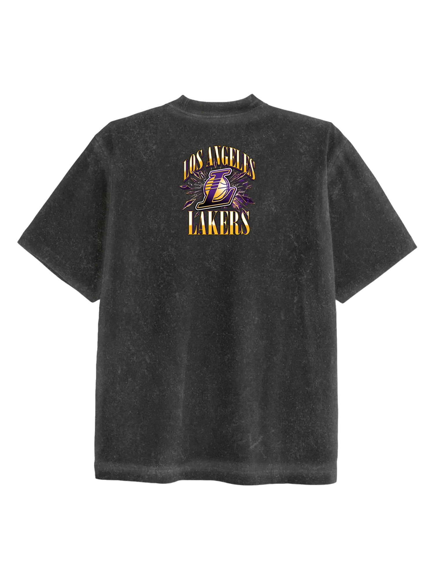NBA Los Angeles Lakers Men's & Big Men's Front & Back Boxy Fit Mineral Wash Graphic T-Shirt, Sizes XS–4XLT, 2XB–5XB
