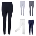 thumbnail image 2 of Aellinatey Womens Autumn Warm Ankle Length Leggings Cotton Ribbed Knit Striped Elastic Tights Plain Solid Color Basic Skinny Pants, 2 of 21