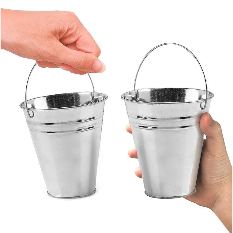  Mini Metal Buckets,Pack of 12 : Health & Household