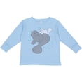 thumbnail image 3 of Inktastic Cute Manatees with Bubbles Boys or Girls Long Sleeve Toddler T-Shirt, 3 of 5