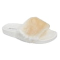 thumbnail image 2 of Soda Women Slip on Soft Fur Fuzzy Sandals Slide Slippers Flat Flip Flops YOGA-S Beige 10, 2 of 2