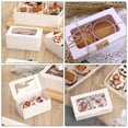 thumbnail image 2 of Mombake White Cupcake Boxes Hold 2 Disposable Muffin Containers with Inserts and Transparent Window, 20-Pack, 2 of 7