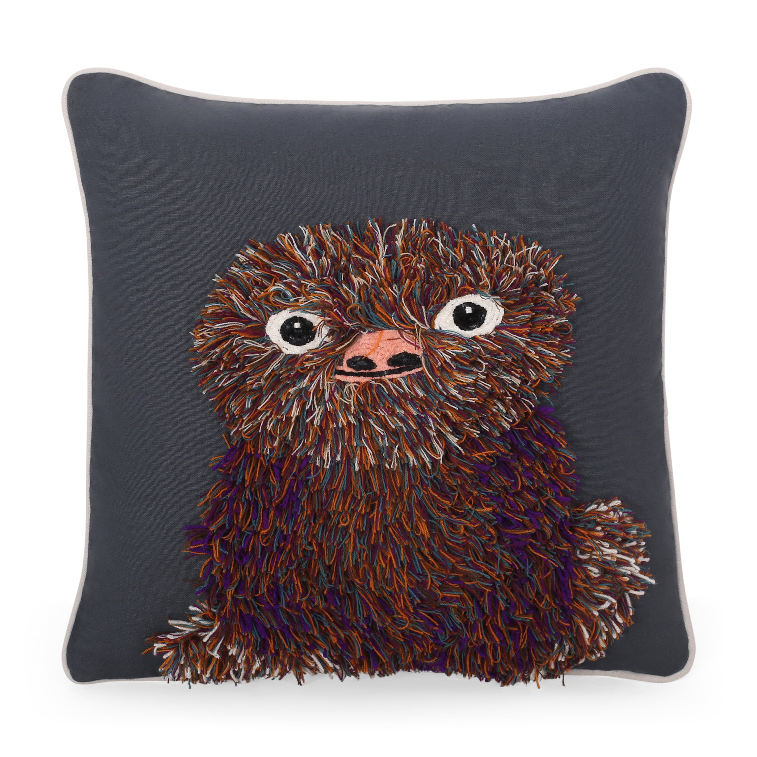 16x16 Multicolor Sloth Pattern & Gifts Sloth Throw Pillow