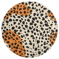 thumbnail image 3 of Leopard Print Pattern Washable Round Rug -Circle Area Rugs for Nursery Bedroom, Vintage Non Slip Non Shedding Low Pile Carpet for Living Room Coffee Table Entryway, 3 of 6