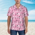 thumbnail image 4 of Balery Cartoon Poodle Dog Print Men's Hawaiian Shirts Short Sleeve Beach Shirt Relaxed Fit Vacation Button Down Shirts-X-Large, 4 of 9