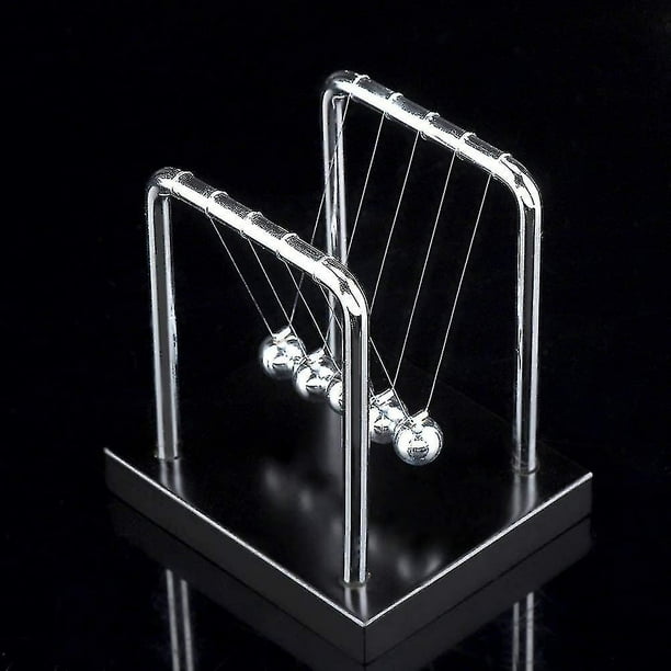Péndulo De Newton Decorativo De Escritorio Kinetico Chico Cafe Con Plata Péndulo De Newton Decorativo De Escritorio Kinetico Chico Cafe Con Plata