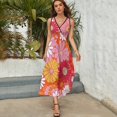 thumbnail image 5 of Nostalgic Vintage Floral King Size Sleeveless Dress Dresses Summer Women Dresses Clothing Woman Dresses Dress, 5 of 7