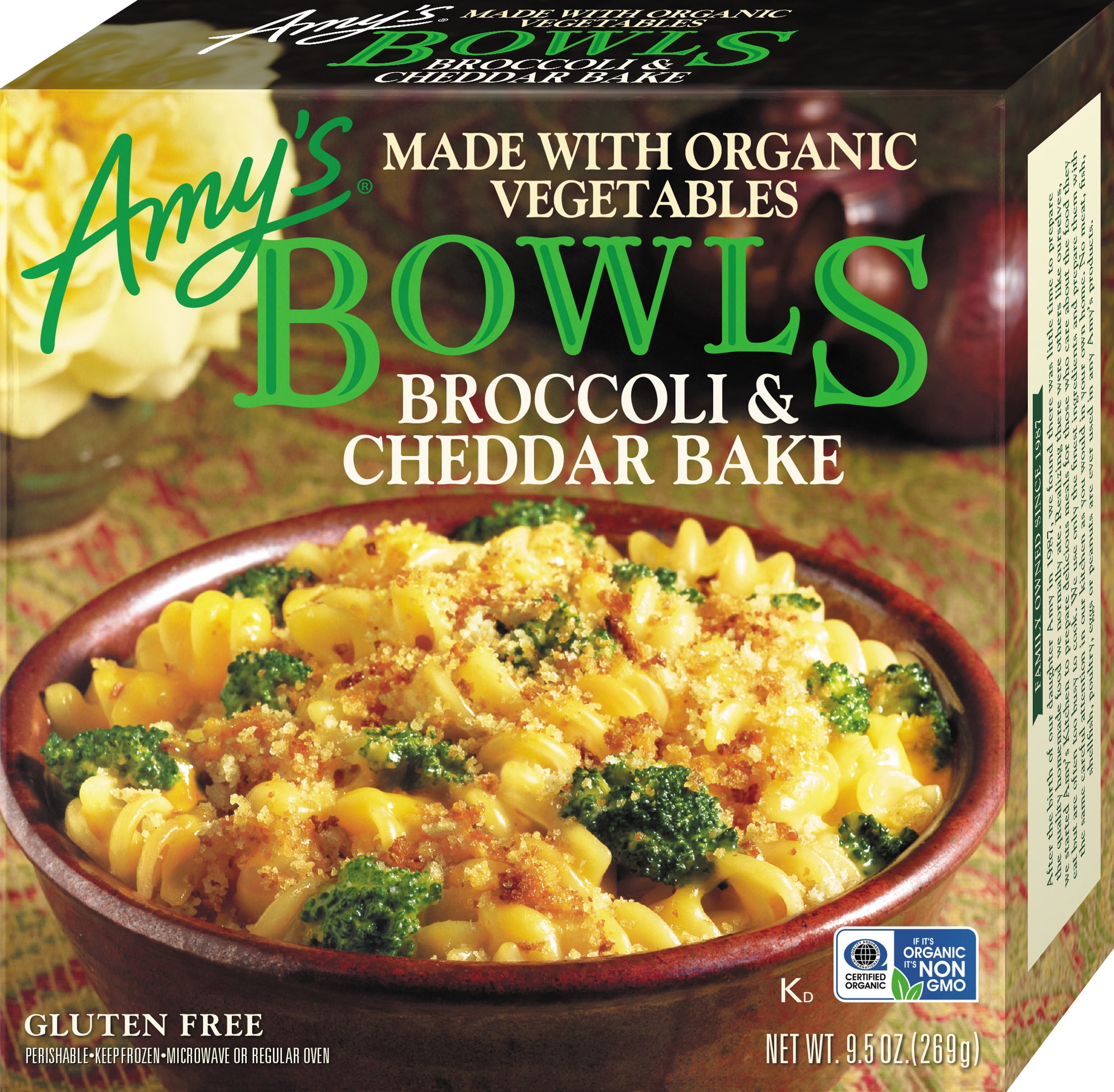 Amy's Kitchen Non GMO Broccoli & Cheddar Bake Bowl, 9.5oz Box (Frozen)