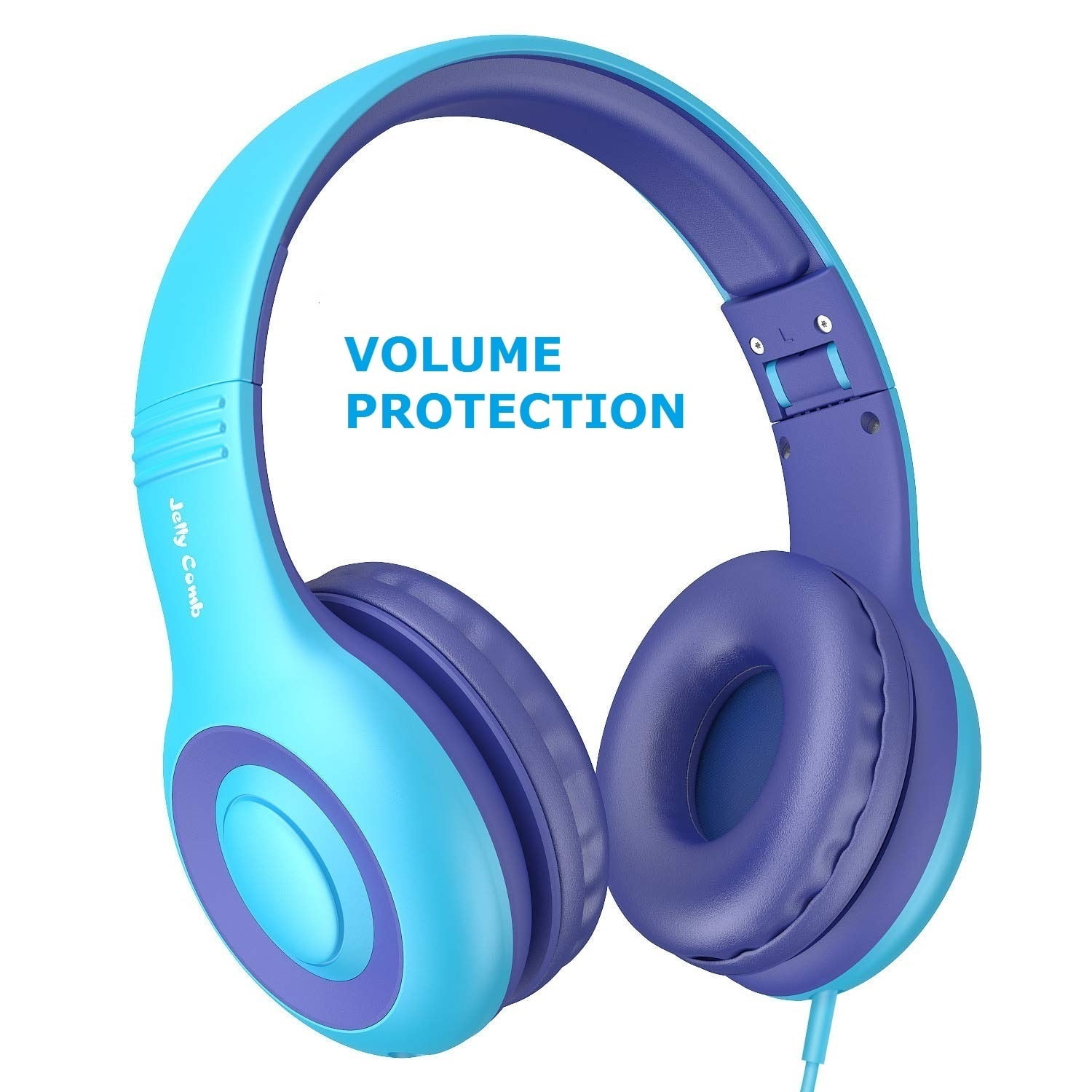 Kids Headphones, Jelly Comb Foldable Wired OverEar Headphones for Children with Music Sharing