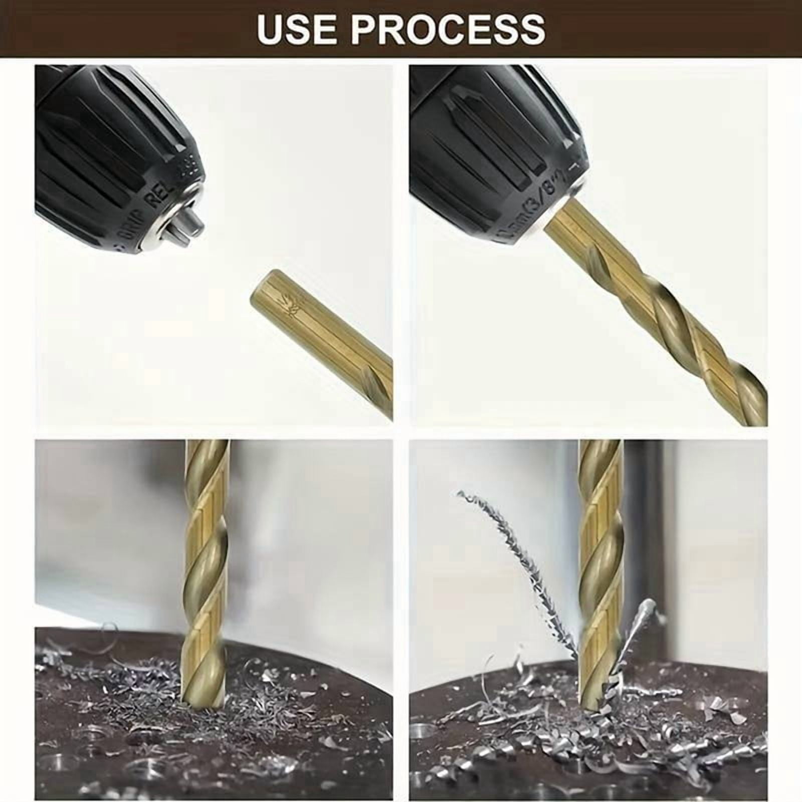 Industrial-Grade Full-Grinding Small Twist Drill 60PC High-Speed Steel Round Shank Number Drill Box