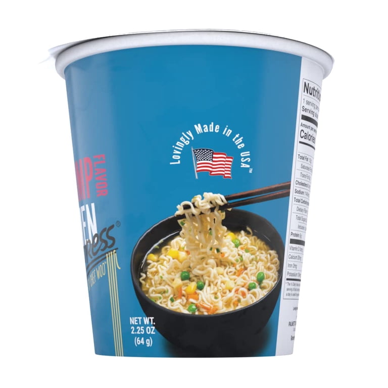Ramen Express Shrimp Flavor Ramen Noodles by Chef Woo, Vegan