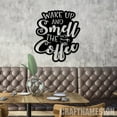 thumbnail image 5 of Craftnamesign Wake Up And Smell The Coffee Metal Wall Art LED Lights, Custom Coffee Shop Name Signs, 5 of 5