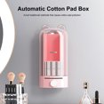thumbnail image 4 of Organizador Dispensador automático de almohadillas de algodón Soporte para removedor de maquillaje montado en la pared (rosa) Ehuebsd Libre de BPA, 4 of 9