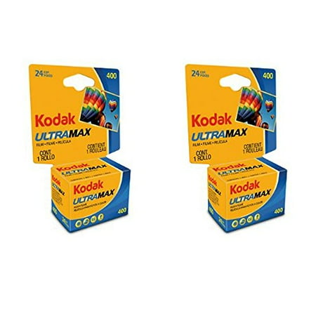 - Kodak Ultramax 400 Color Negative Film (ISO 400) 35mm 24-Exposures - 2 Pack