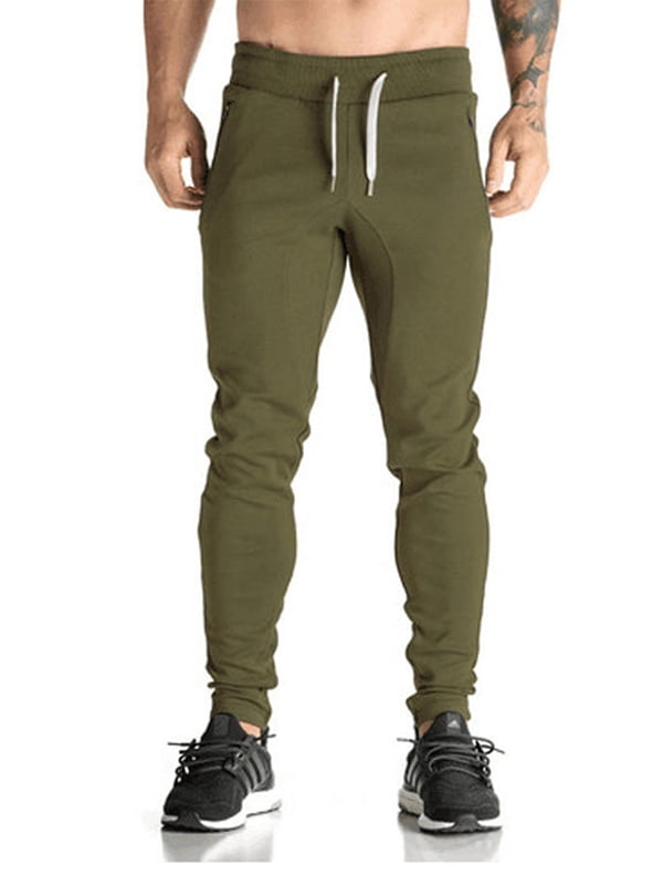 running trousers with zip pocket