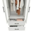 thumbnail image 6 of Idealcabin Freestanding Wardrobe Armoire With Drawers, Modern Bedroom Wardrobe Closet for Hanging Clothes, Wood Cabinet with Shelves, 6 of 7