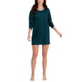 thumbnail image 2 of Women's Jenni Long Sleeve Ribbed Thermal Sleep Shirt Green Large, 2 of 2