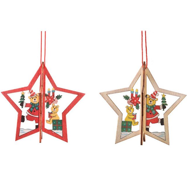 Colgante de madera para árbol de Navidad, regalo para niños, decoración navideña para el hogar