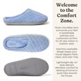 thumbnail image 4 of Dearfoams Leslie - Zueco de rizo de espuma viscoelástica lavable para mujer con anchos anchos, iceberg, 9-10 Wide, 4 of 6