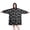 Alien UFO Black Pattern, variant on Wearable Blanket Hoodie,Alien Head Black Pattern Oversized Sherpa Blanket Hoodie with Super Pockets,Super Warm Fuzzy Pullover for Women & Men
