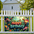 thumbnail image 3 of LUUFILx Dinosaur Happy Birthday Banner Backdrop for Party Supplies Decorations Kids Background Photo Booth Props Celebration Event Jungle Theme Party Decor, 3 of 9