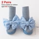 thumbnail image 2 of Baby Sports Socks with Cute Bow - 2-Piece Toddler Non-slip Floor Socks Suitable for Newborn/Baby/Toddler, 2 of 5