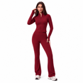 thumbnail image 2 of Veballensty Women's 2 Piece Yoga Outfit, Zip Up Long Sleeve Cropped Jacket & High Waist Flared Leggings Workout Tracksuit for Gym Running, 2 of 7