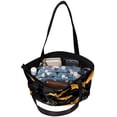 thumbnail image 5 of Bats Twill Canvas Leather Mix Handbag, Women's Sponge Jeanette Shoulder Bag, 30x10.5x39cm, 5 of 5