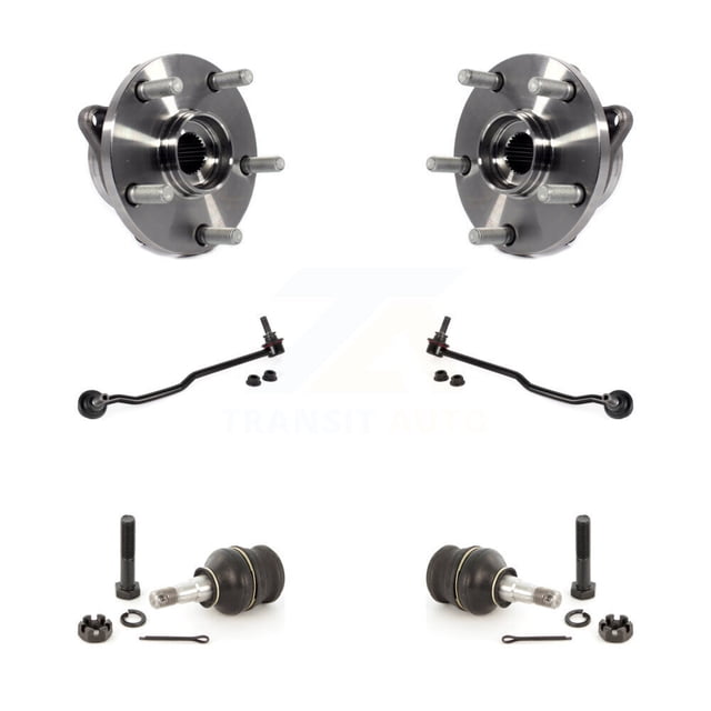Transit Auto Front Hub Bearing Assembly Suspension Lower Ball Joint and Sway Bar Stabilizer Link Kit for Car 2015-2019 Subaru Outback Legacy - Left Right Side (Driver Passenger) K7T-109445