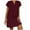 1-Wine, variant on Women Summer Clothes,Sriper Cotton Linen Midi Long Dress,Fashion Solid Short Sleeve T Shirt Sundress Cotton,Vestidos Beige Para Mujer,Cute Summer Tops,Orange Xl