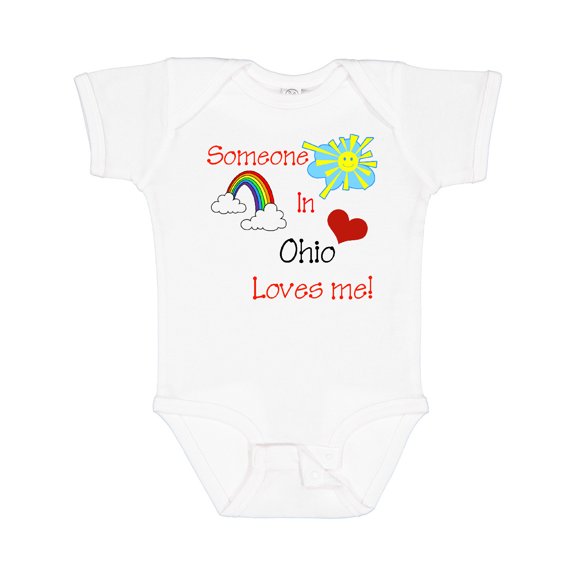 Inktastic Someone in Ohio Loves Me Boys or Girls Baby Bodysuit