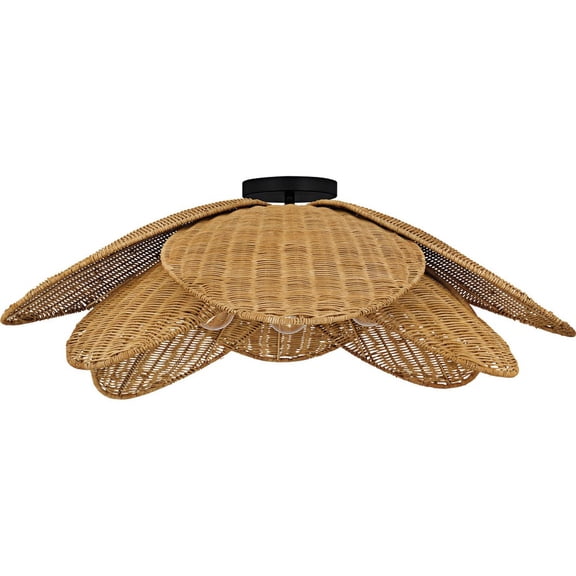 WLL1730MBK Quoizel Lighting Willa - 4 Light Semi-Flush Mount-11.25 Inch Tall and 30 Inch Wide