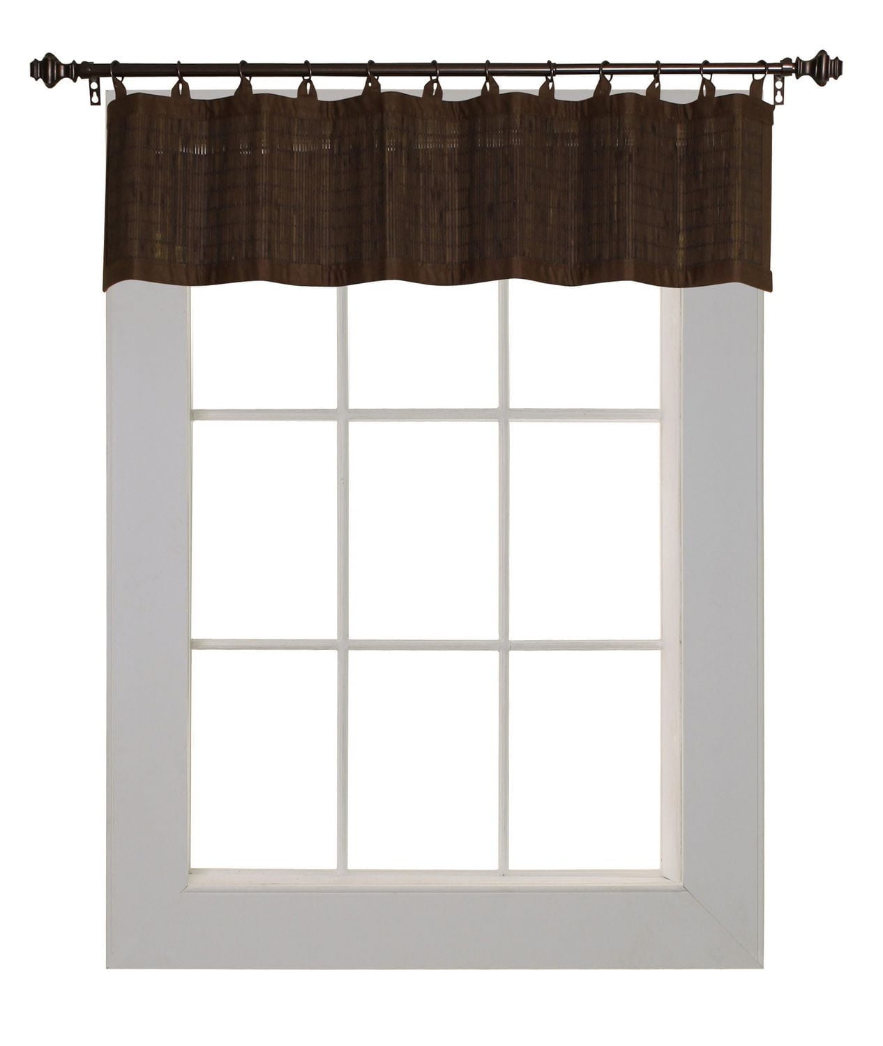 Versailles Cantonnière en Bois de Bambou à Anneaux 48po x 12po