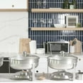 thumbnail image 3 of ALPHA LIVING Chafing Dish Buffet Set of 2 – Complete Stainless Steel Chaffe Buffet Set with Glass, 3 of 8