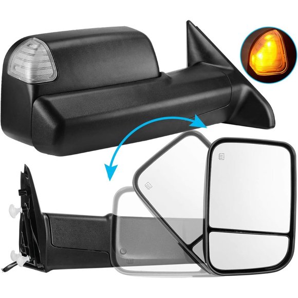 Tecman Towing mirror for dodge ram 2009 - 2018 1500 Pair